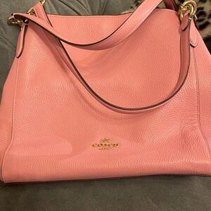 Coach Hallie shoulder bag in Rosey mauve  Leather